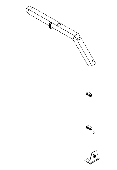Rinse Arch Leg, Feeding Side DIA-100 / ALUM-100