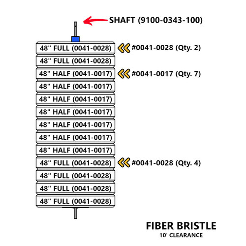 Side Brush, FIBER, 10', 3100/3250, Universal