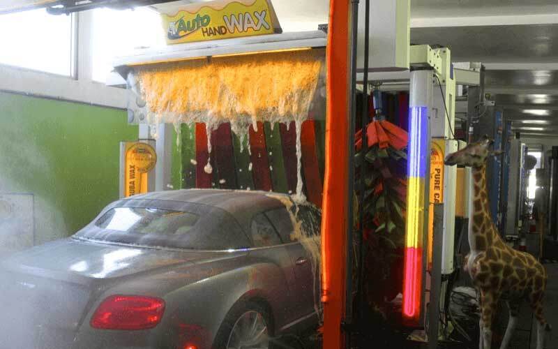 A car getting a wax finish