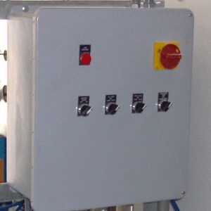 One of many car wash control panels at a business