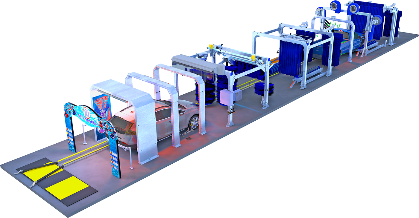 A car wash design layout