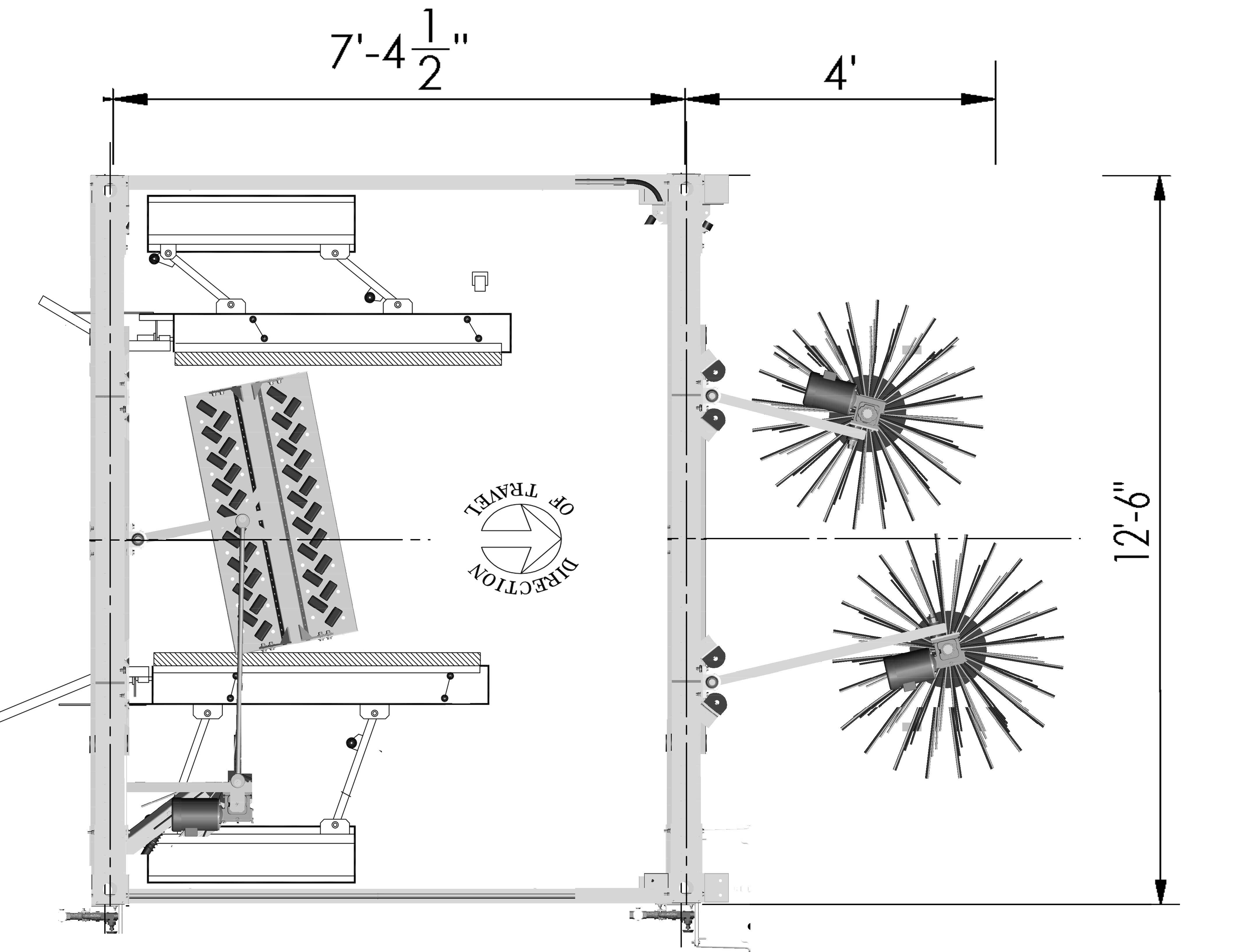 Dimensions of ECO3-WLX car wash module