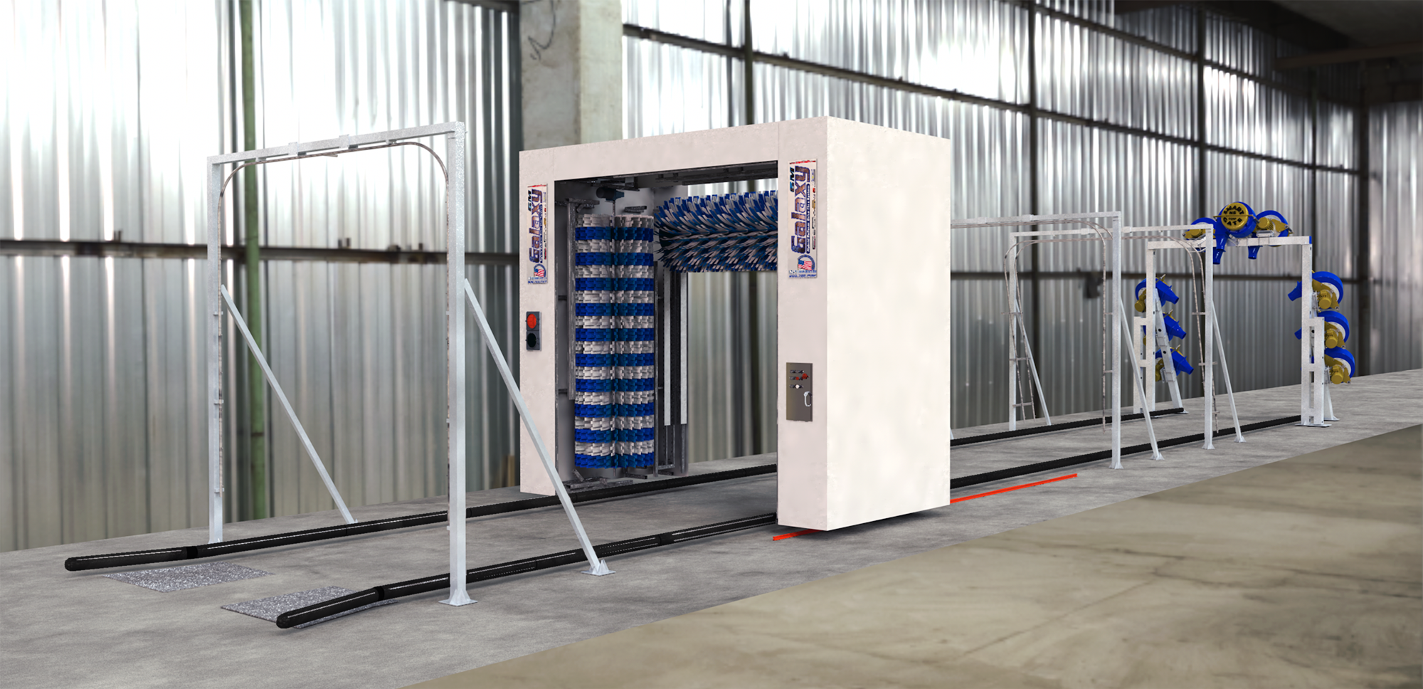 6M Series drive-through bus wash