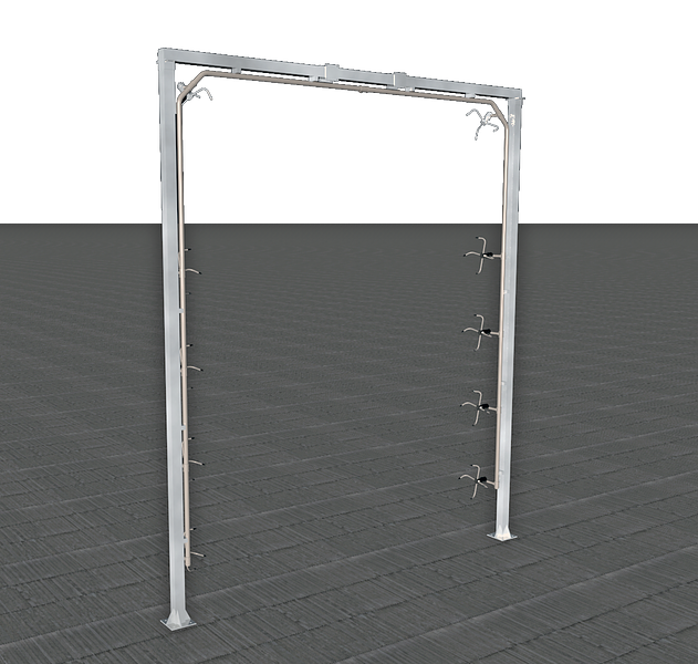 The HPA-010 10-spinner car wash rinse arch