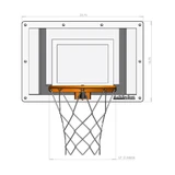 Mini Pro Xtreme Hoop Set LTP Front Dimensions