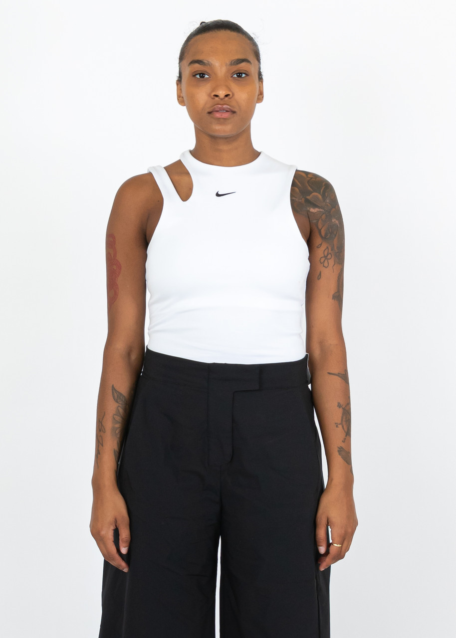 Nike Bodysuit Tank in White & Black