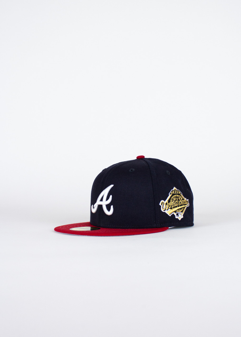 New Era MLB Atlanta Braves OTC 59FIFTY Fitted Hat (Navy/Red) 7 5/8