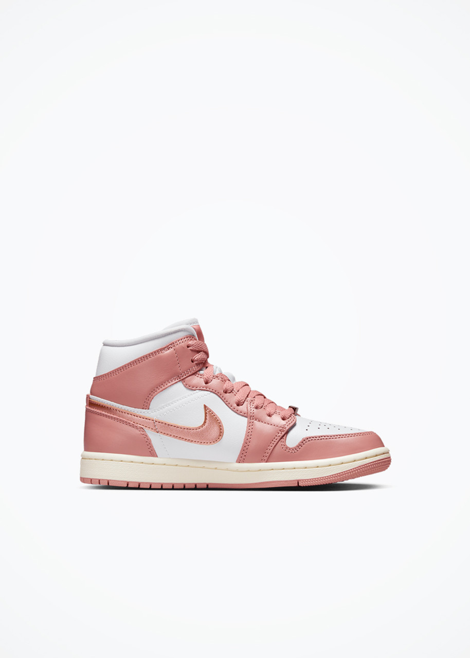 Air Jordan 1 Mid SE Womens - FB9892-670 - Red Stardust/Metallic