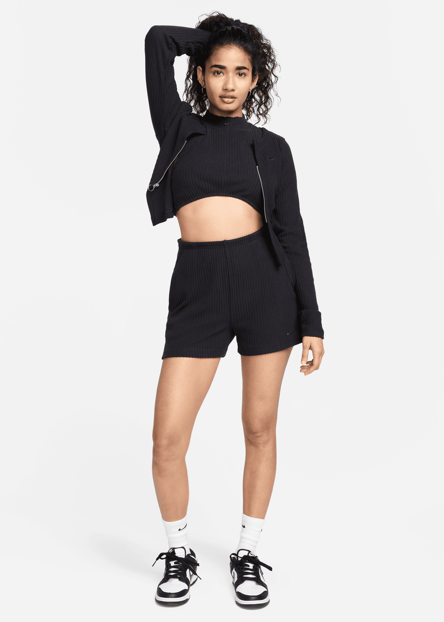 women's nike ribbed yoga shorts