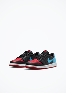 Air Jordan 1  Low OG Womens - CZ0775-046 - Black/Dk Powder Blue-Gym Red