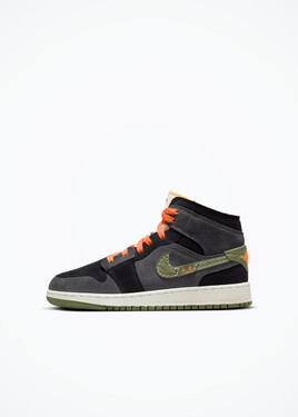 Air Jordan 1 Mid SE Craft (GS) - FD5847-003 - Anthracite/Sky J Lt Olive-Black