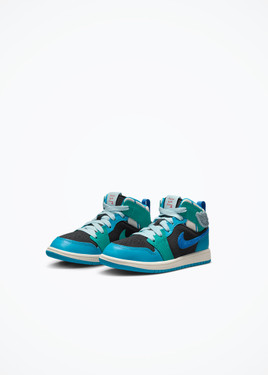 Jordan 1 Mid SS (PS) - FJ9481-004 - Anthracite/Glacier Blue-Aquatone