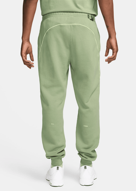 Nike Nocta Fleece Pants - FN7661-386 - Oil Green/Light Liquid Lime