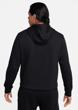 Nike Club Fleece Hoodie - FN2634-010 - Black/Safety Orange