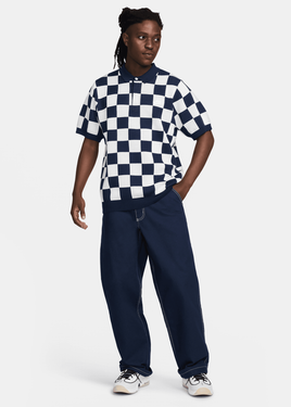 Nike Checkers Polo - FN3422-410 - Midnight Navy/Sail