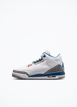 Air Jordan 3 Retro "True Blue" (GS) - DM0967-104 - White/Fire Red-True Blue
