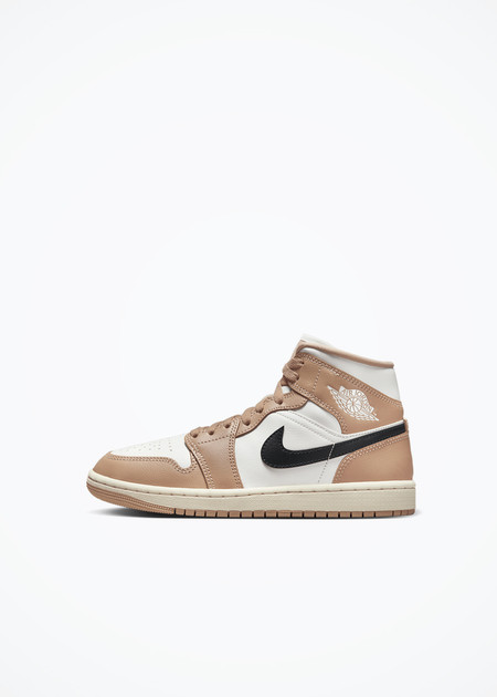 Air Jordan 1 Mid 'Desert' Womens - BQ6472-103 - Sail/Black-Desert