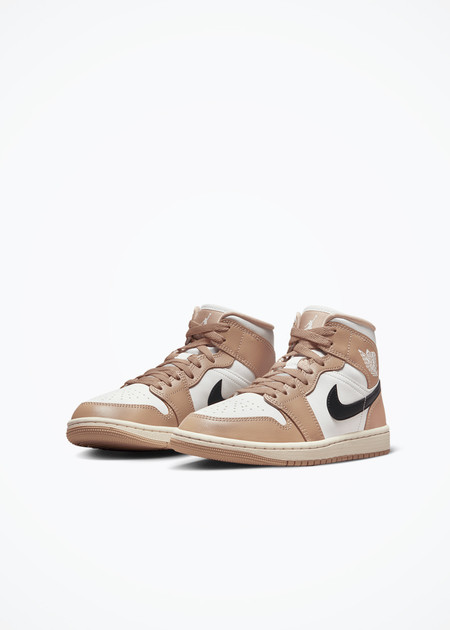 Air Jordan 1 Mid 'Desert' Womens - BQ6472-103 - Sail/Black-Desert