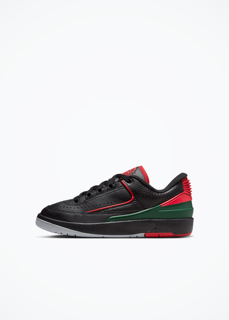 Air Jordan 2 Retro Low (GS) - FJ6869-006 - Black/Fire Red-Fir-Cement Grey