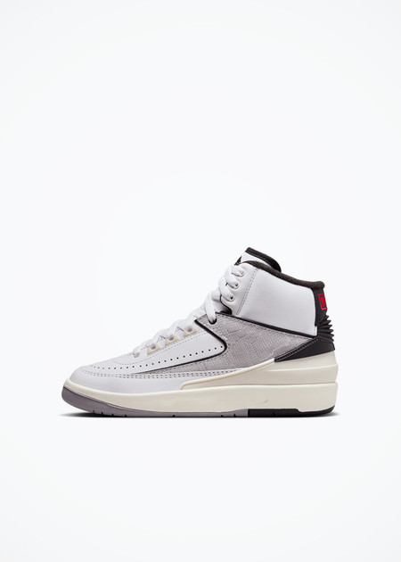 Air Jordan 2 Retro (GS) - DQ8562-102 - White/Fire red-Black-Sail