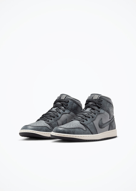 Air Jordan 1 Mid SE Womens - FJ3448-001 - Smoke Grey/Off Noir-Sail