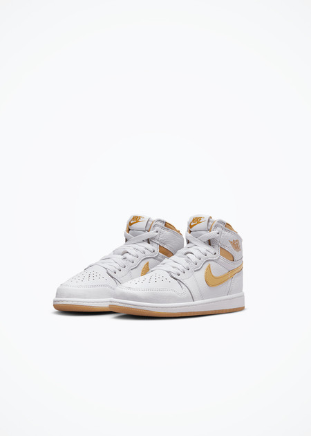 Jordan 1 Retro High (PS) - FD2597-107 - White/Metallic Gold-Gum Light Brown