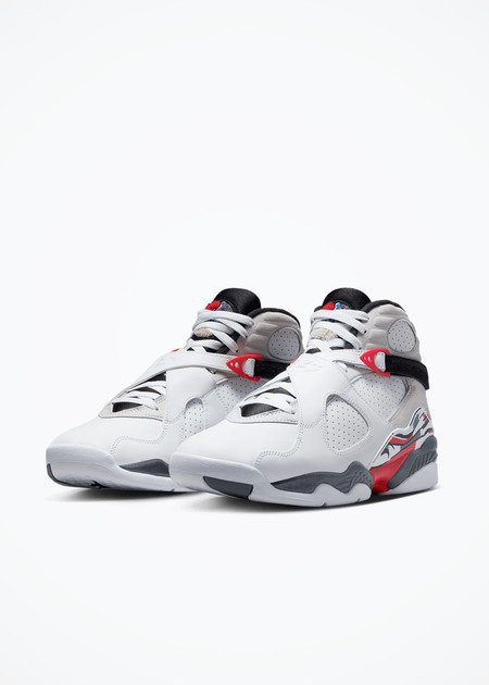 Air Jordan 8 Retro "White and True Red" - 305381-100 - White/Black-True Red