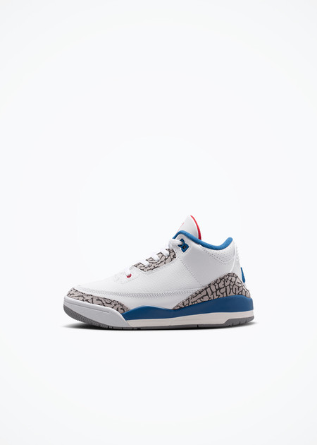 Jordan 3 Retro "True Blue" (PS) - DM0966-104 - White/Fire Red-True Blue