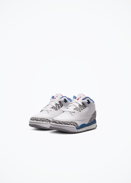 Jordan 3 Retro "True Blue" (TD) - DM0968-104 - White/Fire Red-True Blue