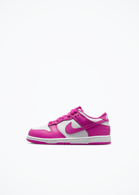 Nike Dunk Low (PS) - White/Active Fuchsia