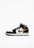 Air Jordan 1 Mid SE (GS) - BQ6931-007 - Black/Metallic Gold-White