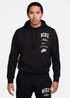 Nike Club Fleece Hoodie - FN2634-010 - Black/Safety Orange