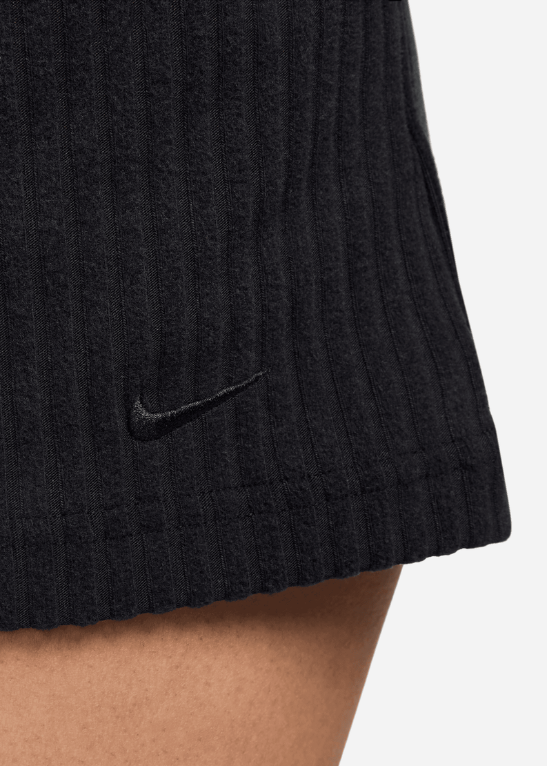 Nike Chill Knit Ribbed Shorts - FN3674-010 - Black/Black