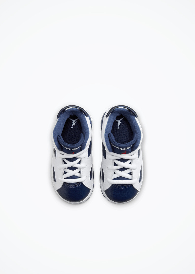 Jordan 6 Retro "White and Midnight Navy" (TD) - DV3606-164 - White/Varsity Red-Midnight Navy