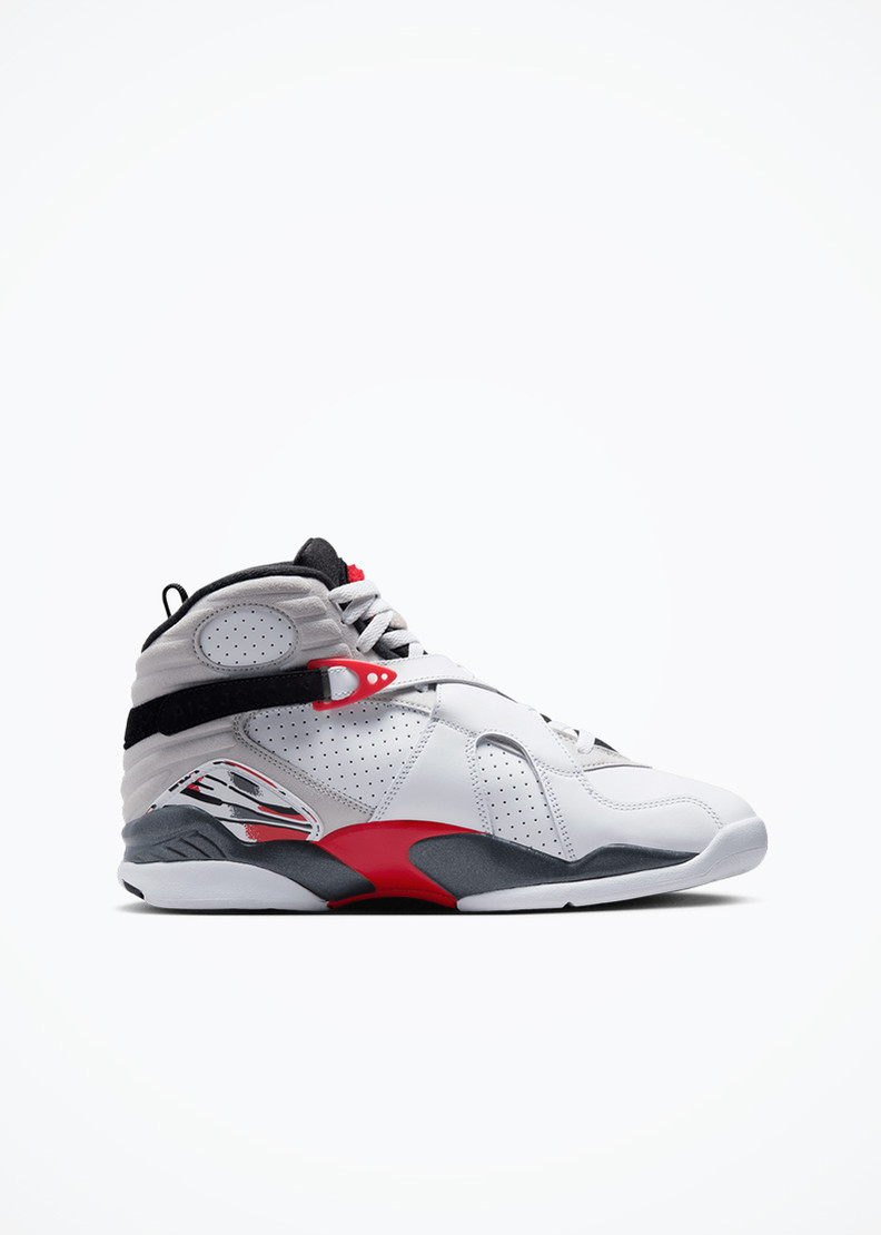 Air Jordan 8 Retro "White and True Red" - 305381-100 - White/Black-True Red