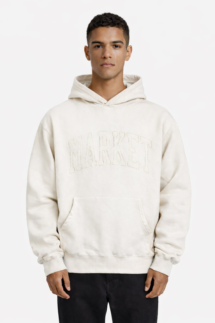 Market Studios Vintage Arc Hoodie - HD026 - Unbleached Cotton