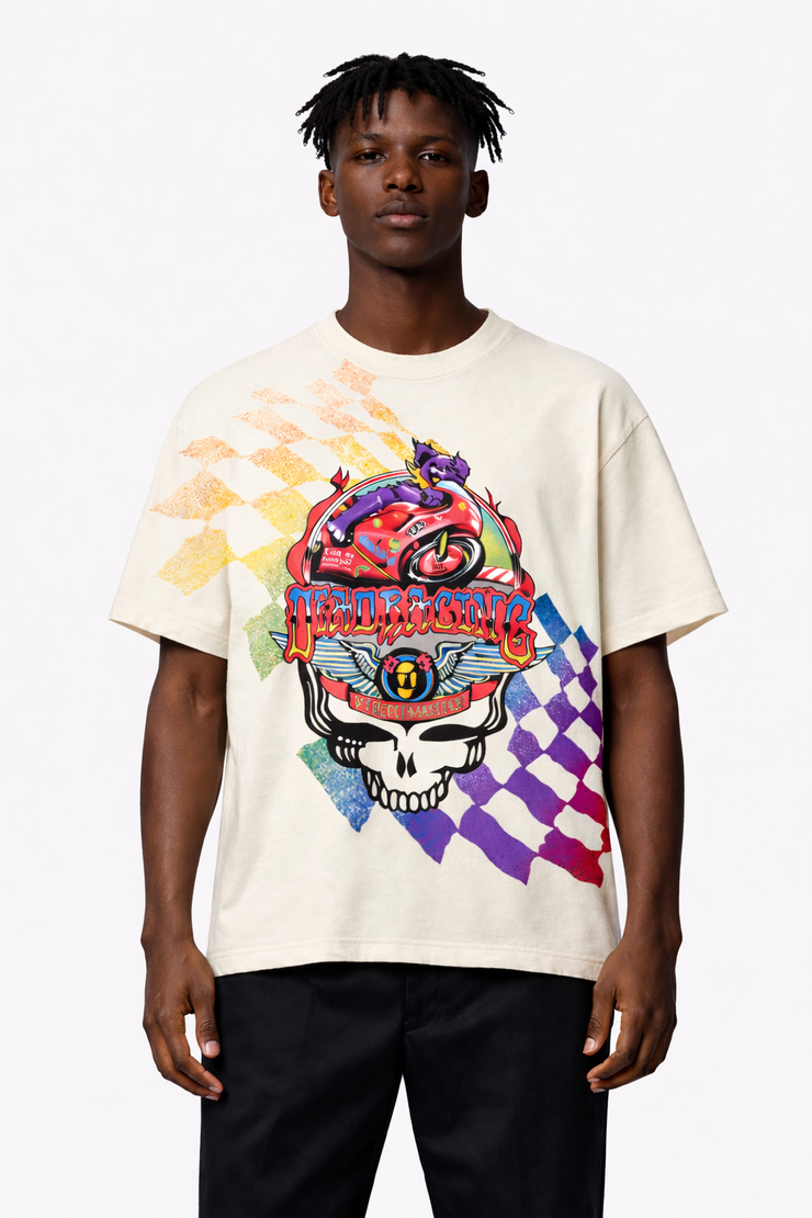 Market Studios x GD Stealie Moto Bear T-Shirt - SS0834 - Ecru