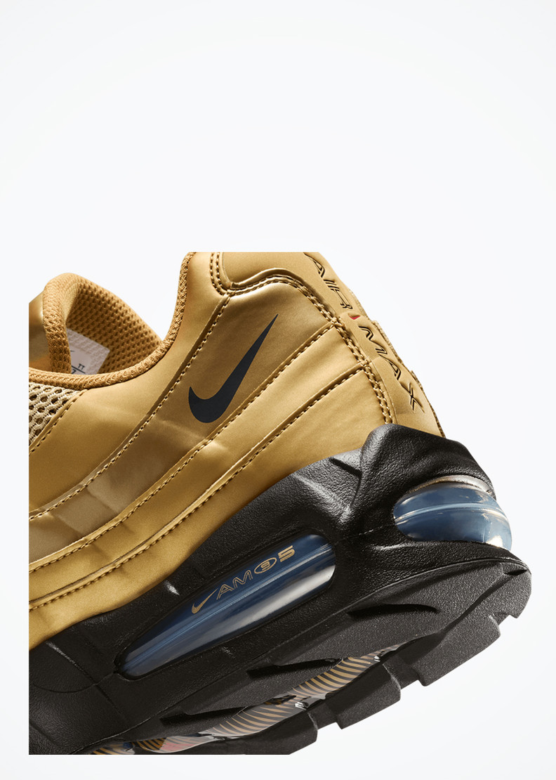 Nike Air Max 95 "Big Bubble" - IV2872-707 - Metallic Gold/Black-University Red