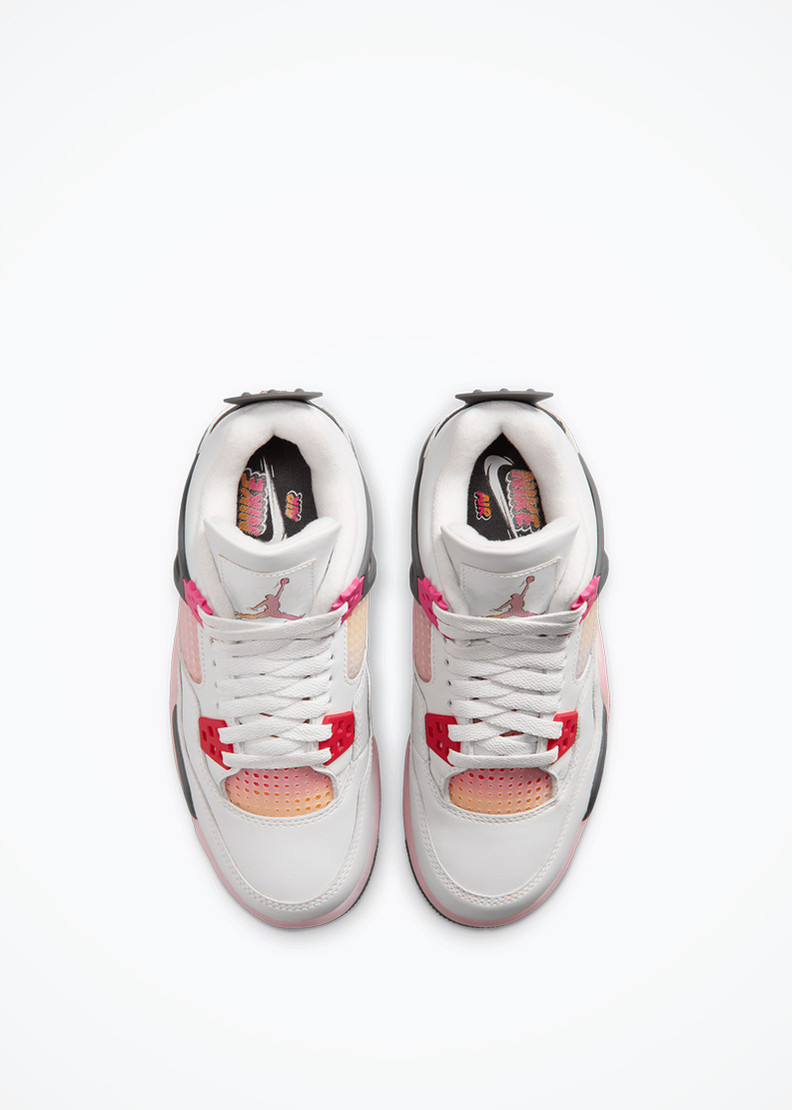 Air Jordan 4 Retro "Comic" (GS) - IO2361-100 - Off White/ Fire Pink-Anthracite