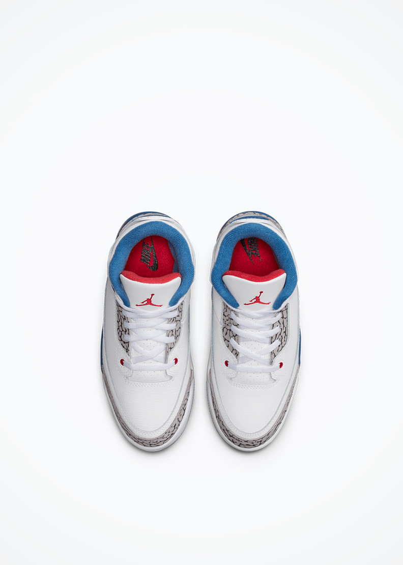 Jordan 3 Retro "True Blue" (PS) - DM0966-104 - White/Fire Red-True Blue