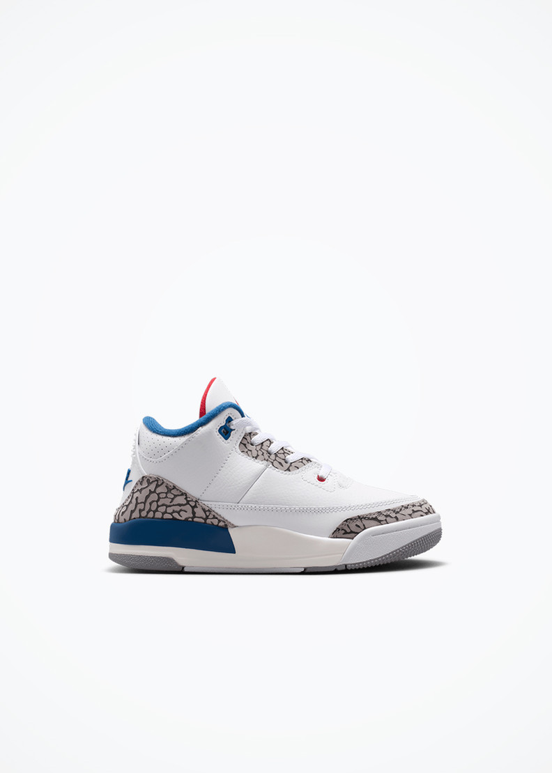 Jordan 3 Retro "True Blue" (PS) - DM0966-104 - White/Fire Red-True Blue