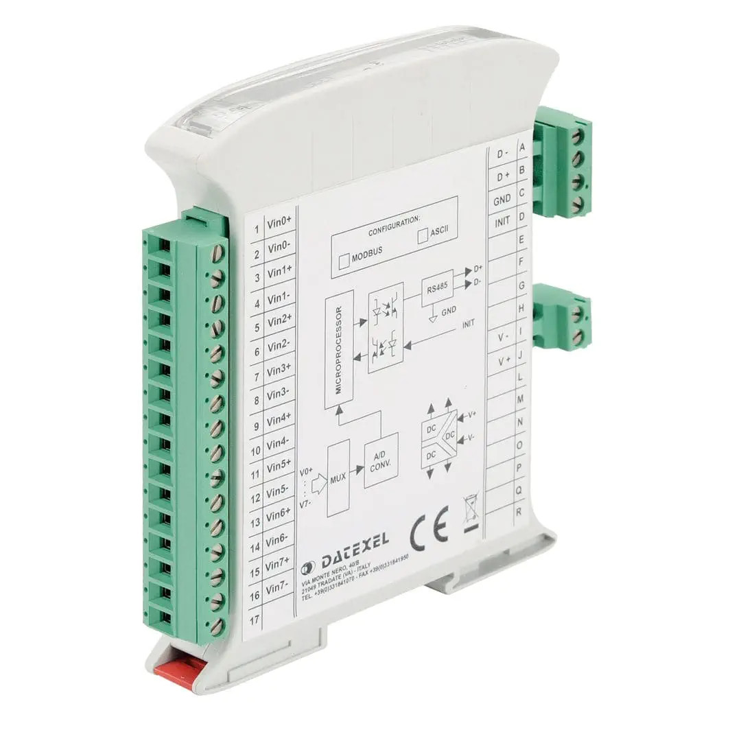 Datexel Isolated Module Thermocouple to RS485 Modbus - DAT3018