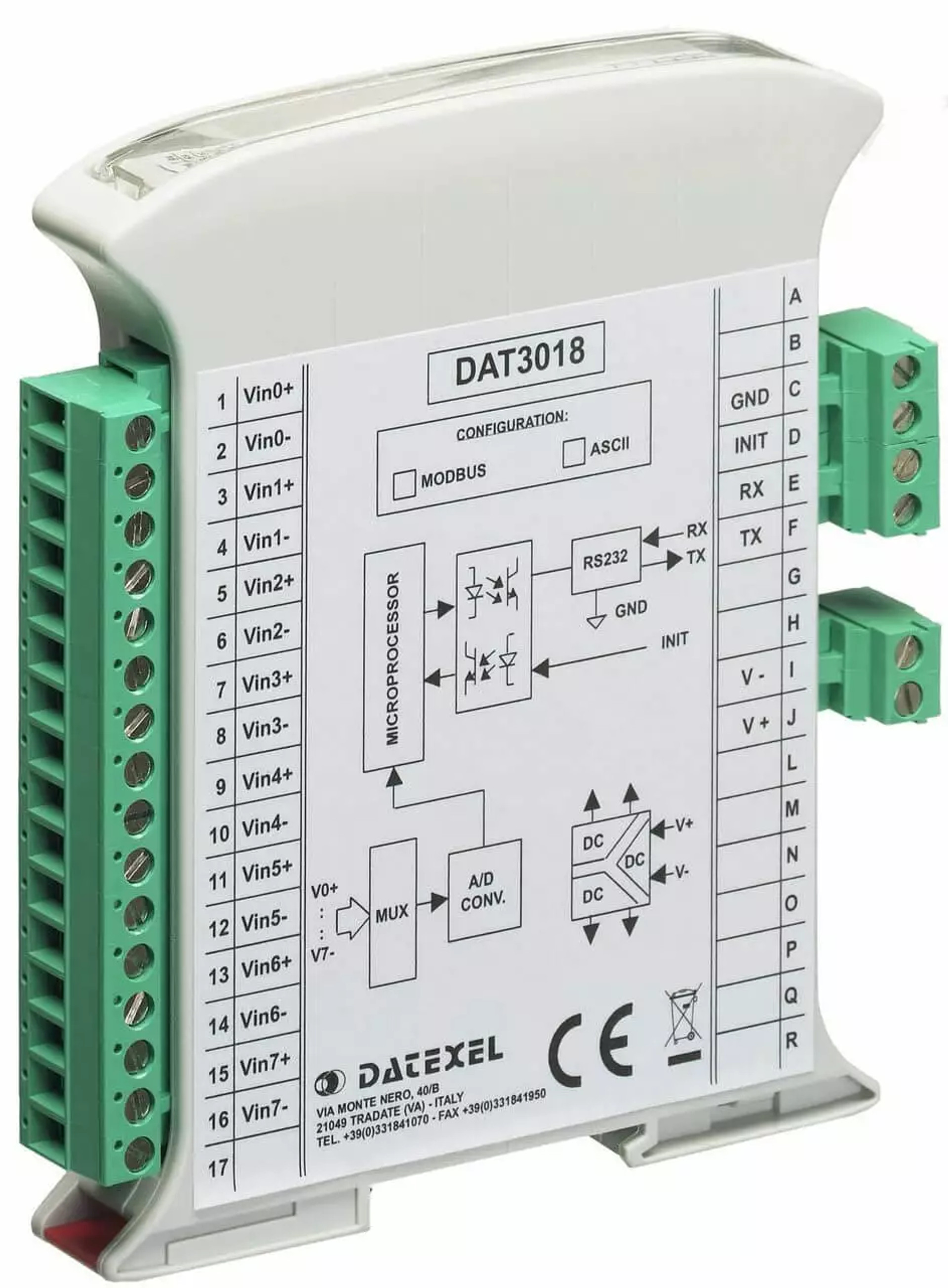 DAT3024 MODBUS Converter RS485 To Analog 