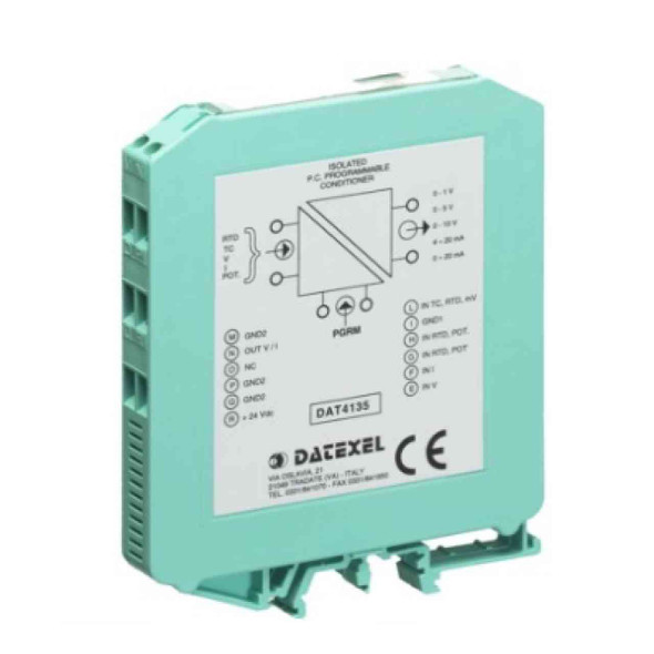 DIN Rail Temperature Transmitter with Thermocouple Input, Current and Voltage Output - DAT4135 DIN Rail Temperature Transmitter with Thermocouple Input, Current and Voltage Output - DAT4135