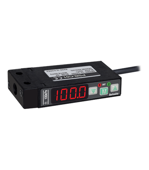 Display Type Pressure Sensor -1000 to 100 KPa, NPN, M5 pressure port