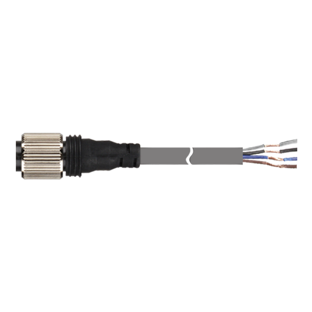 Connector Cable M12, 4 Pin, 4 wire, 10 m - CID4-10R