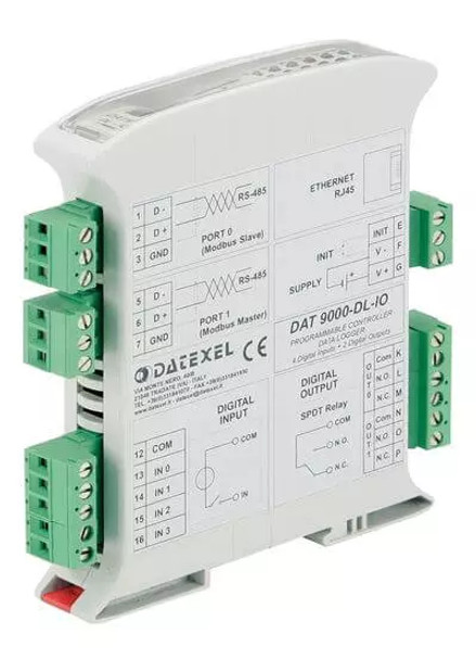 Datexel Isolated Module Modbus RTU with Digital IO and micro SD Ram card - DAT9000-DL-IO-2.0