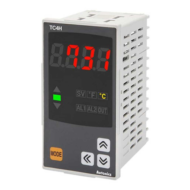 Digital Temperature Controller PID, DIN W 48 × H 96 mm, Relay and SSR Drive Output, 1 Alarm Output - TC4H-14R
