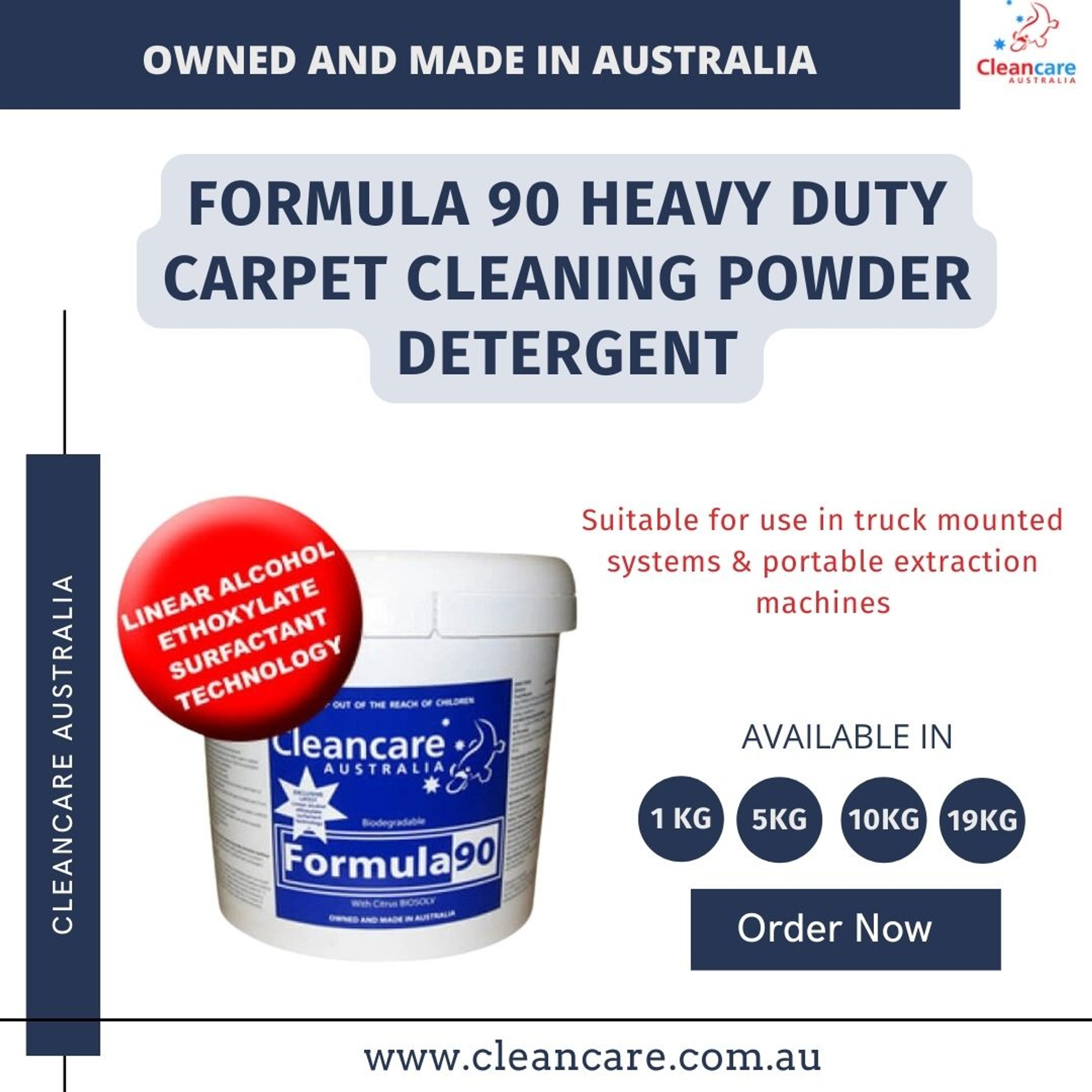 Formula 90 Carpet Cleaning Powder Detergent | Cleancare Australia