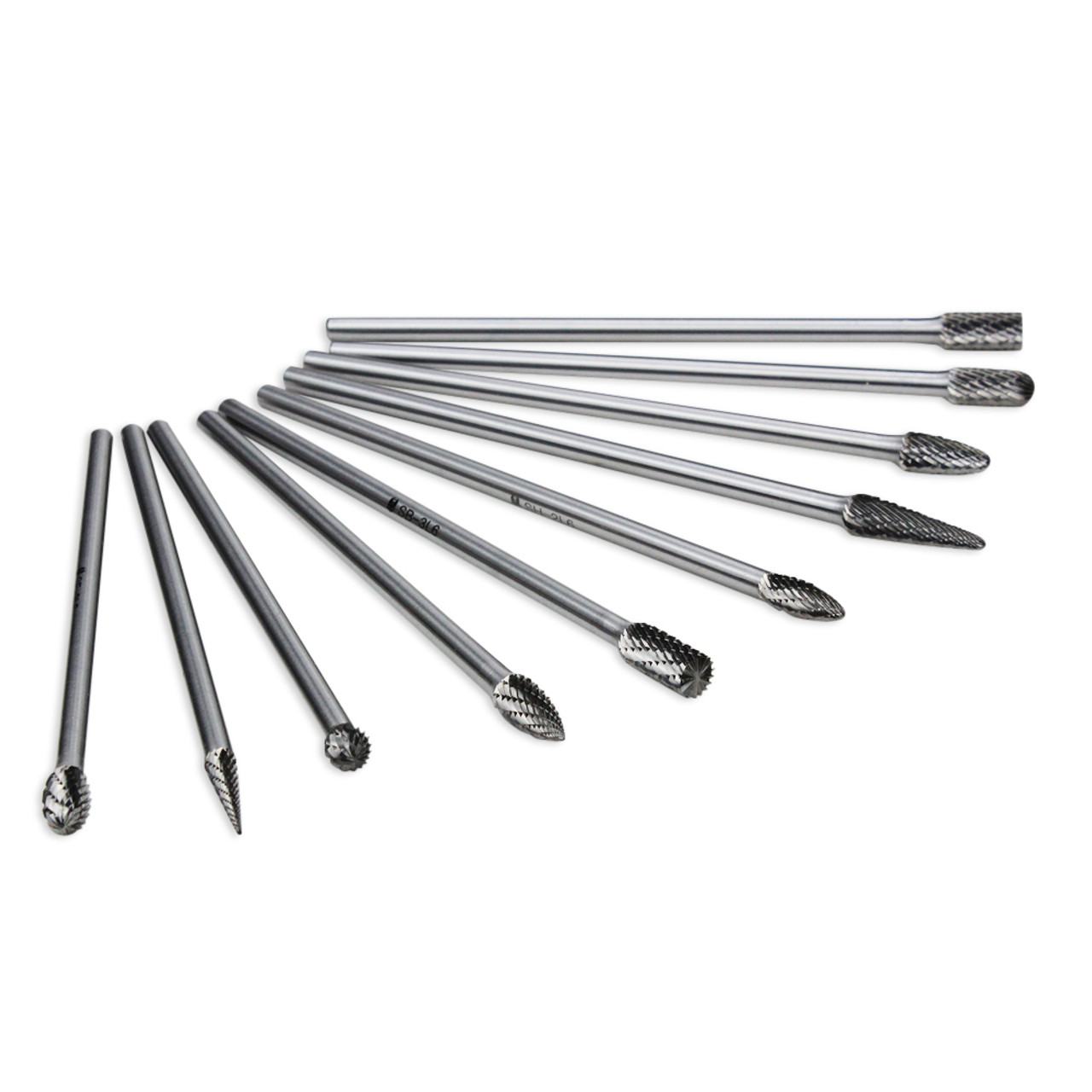 10Pcs Carbide Burr Set Alloy Tungsten Steel High Hardness Wide Application  for Dremel Wood Carving Bits for Woodworking 
